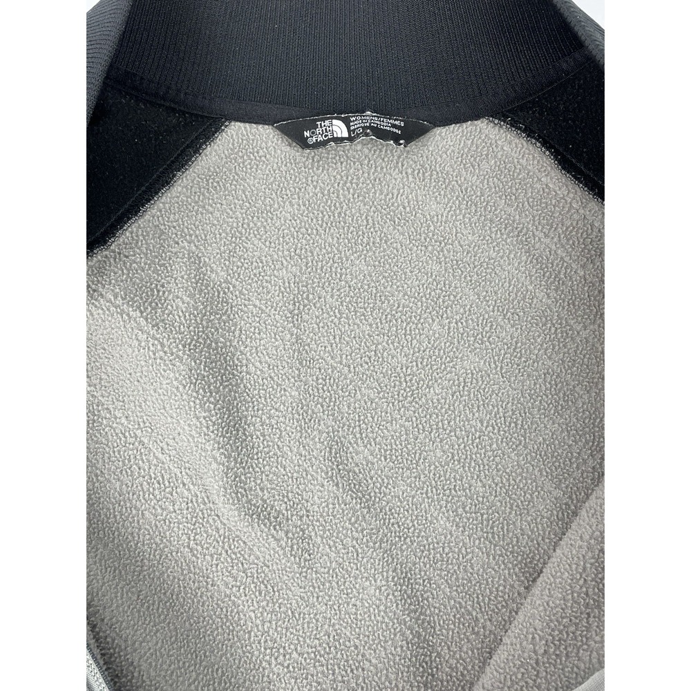 Vintage The North Face Jacket Womens Large Gray‎ Black Full Zip Pockets Quilted - Picture 7 of 11